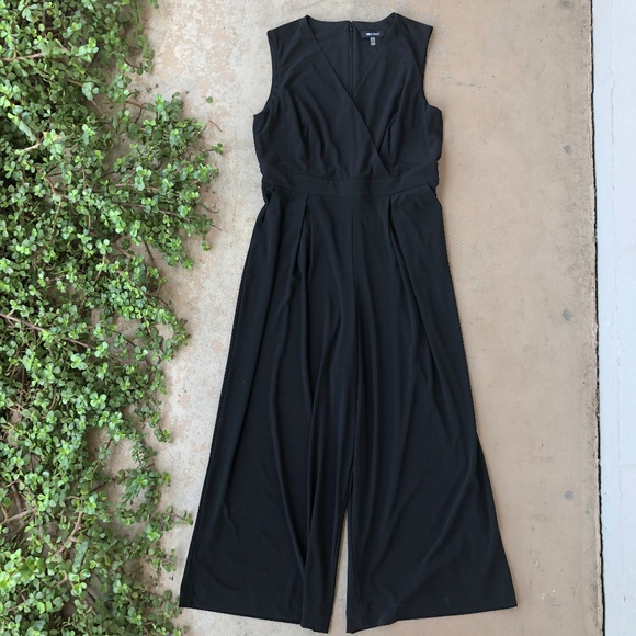 Nine West Pants - Nine West Black Midi Length Wide Leg Jumpsuit